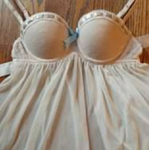 Off White Padded Chemise Lingerie True Desire Smal